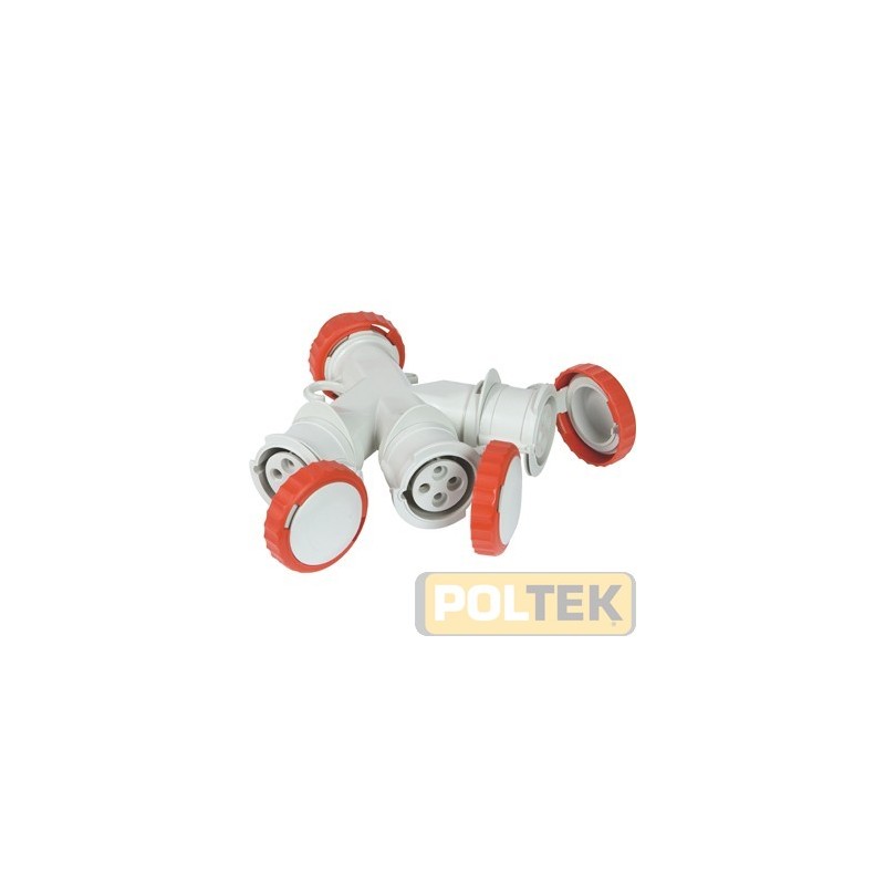 ADATTATORE INDUSTRIALE FME SPINA 3 PRESE IP67 3P+T