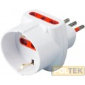 ADATTATORE ROSI TRIPLO SPINA 10A 2 PRESE 10/16+SCHUKO