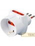 ADATTATORE ROSI TRIPLO SPINA 10A 2 PRESE 10/16+SCHUKO