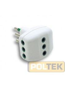 ADATTATORE FME TRIPLO 2P+T 10A