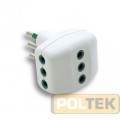 ADATTATORE FME TRIPLO 2P+T 10A