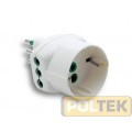 ADATTATORE FME TRIPLO 2P+T 10A SCHUKO