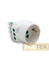 ADATTATORE FME TRIPLO 2P+T 10A SCHUKO