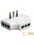 ADATTATORE FME MULTIPLO PIATTO 2P+T 16A