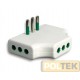 Adattatore triplo piatto - Spina 2P+T 10A - Prese 2P+T 10A Bipasso