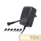 Alimentatore Switching Stabilizzato da 9 a 24 Volt - 1500 mA con 6 Plug intercambiabili.