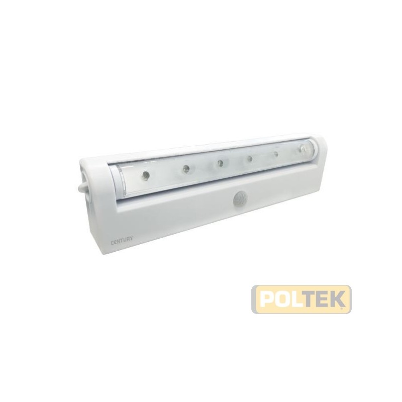 Cabinet LED con sensore di movimento integrato. Distanza di rilevamento: 0-3 m; angolo di rilevamento: 90°; spegnimento automat