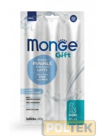MONGE DOG STICK PUPPY/JUNIOR MAIALE/LATTE 45 gr