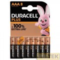 DURACELL BATTERIA PLUS BLISTER pz.8 MINISTILO AAA 1,5V