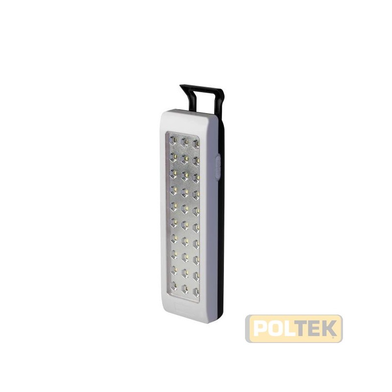 Lampada portatile di emergenza senza fili ricaricabile 230V~ a 30 LED 150 lm. Alimentazione con batteria al piombo 4 V 1,2 Ah. P
