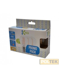 LAMPADA LED 3PACK SFERA 4,5W E14 470lm 2700°K