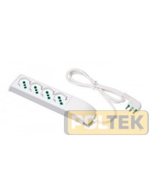 MULTIPRESA FME FIDO 4 2P+T 16A SCHUKO mt 1,5