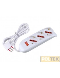 MULTIPRESA MULTISIZE 3PR SPINA 10A cavo 3x1 mt 1