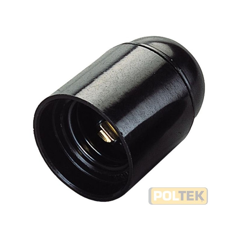 PORTA LAMPADA LISCIA NERA E14