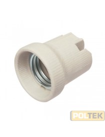 PORTA LAMPADA PORCELLANA BIANCA E27 CON VITE