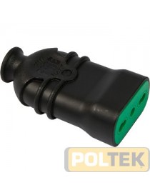 PRESA FME HI-PRO CALPESTABILE NERA 2P+T 16A