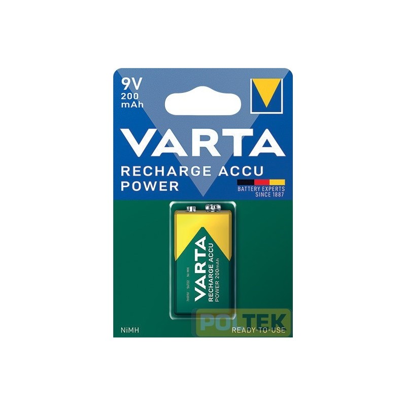 VARTA BATTERIA RICARICABILE 9V 200mAh