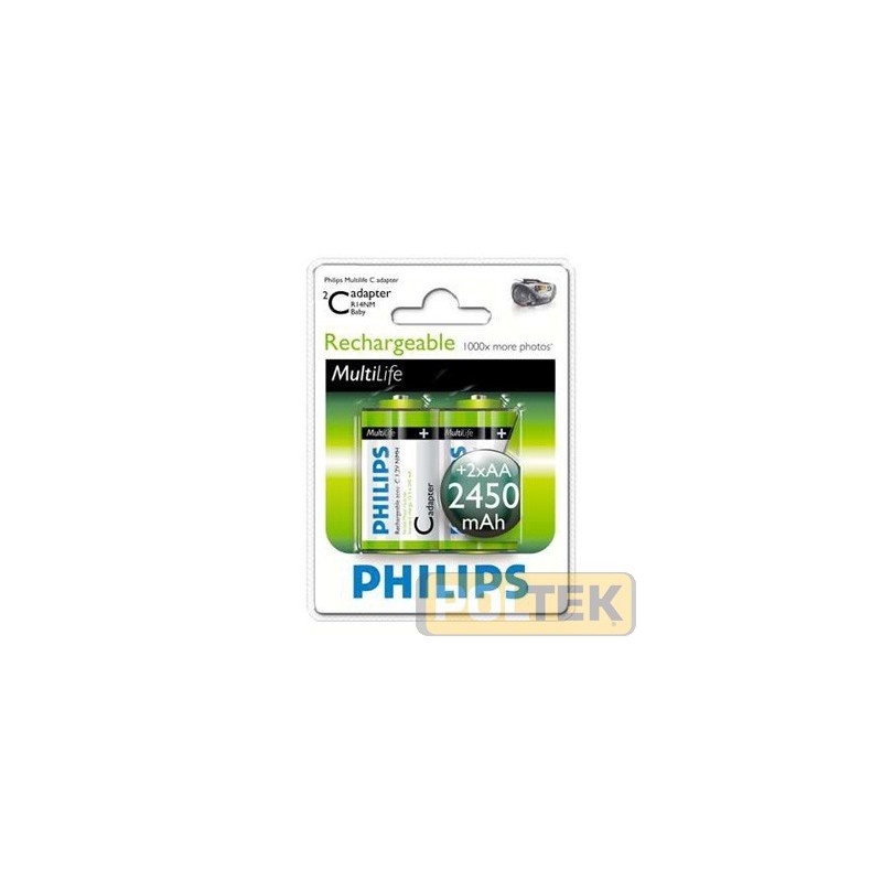 BATTERIA PHILIPS RICARIC. 1/2 TORCIA C 2450mAh (bl. pz.2)