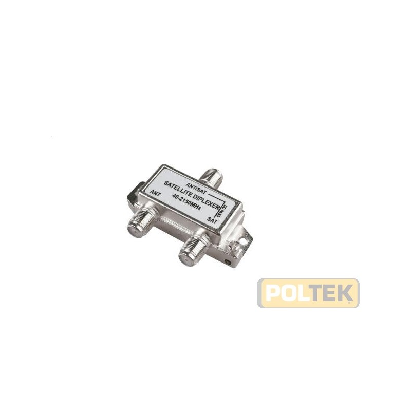 Miscelatore / demiscelatore per discese d'antenna terrestri - satellitari con un solo cavo. Colore: argento. Ideale per combinar