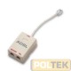 Commutatore telefonico per linea ADSL a 2 uscite plug 6/2 c.
