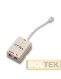 Commutatore telefonico per linea ADSL a 2 uscite plug 6/2 c.