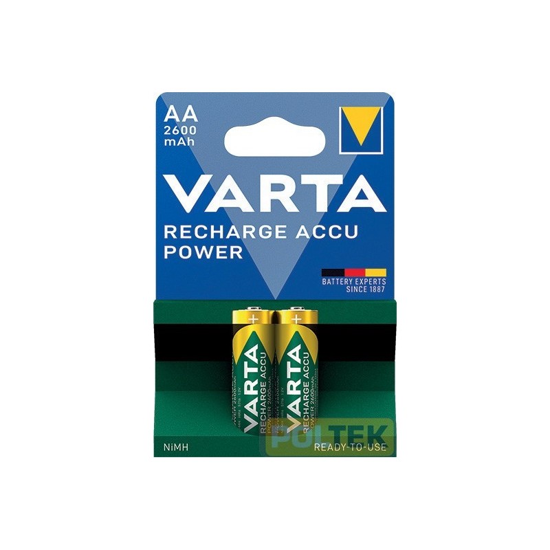 VARTA BATTERIA RICARICABILE STILO AA 2600mAh (bl. pz.2)