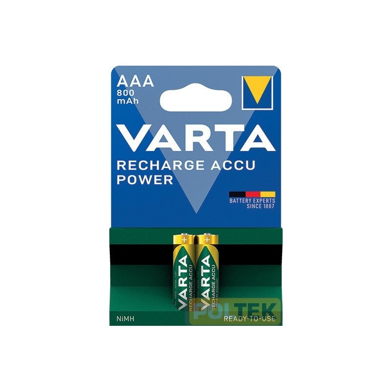 VARTA BATTERIA RICARICABILE MINISTILO AAA 800mAh (bl. pz.2)