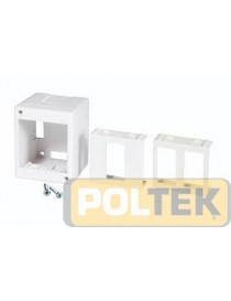SCATOLA DA PARETE 1/2 POSTI BIANCO IP40 CON ADATTATORI