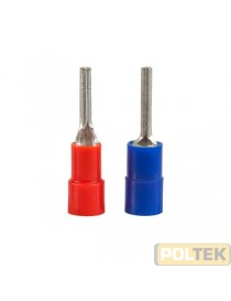 20 puntalini per cavi unipolari in ottone stagnato, preisolati, diametro 1,9 mm: 10 per cavi di sezione da 0,25 mm² a 1 mm²; 1