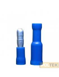 20 terminali per cavi unipolari in ottone stagnato, preisolati, cilindrici per cavi di sezione da 1 mm² a 2,5 mm²: 10 "maschio