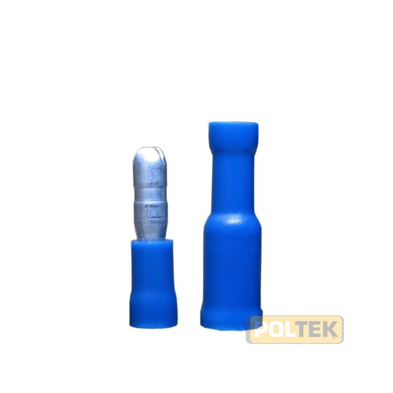 20 terminali per cavi unipolari in ottone stagnato, preisolati, cilindrici per cavi di sezione da 1 mm² a 2,5 mm²: 10 "maschio