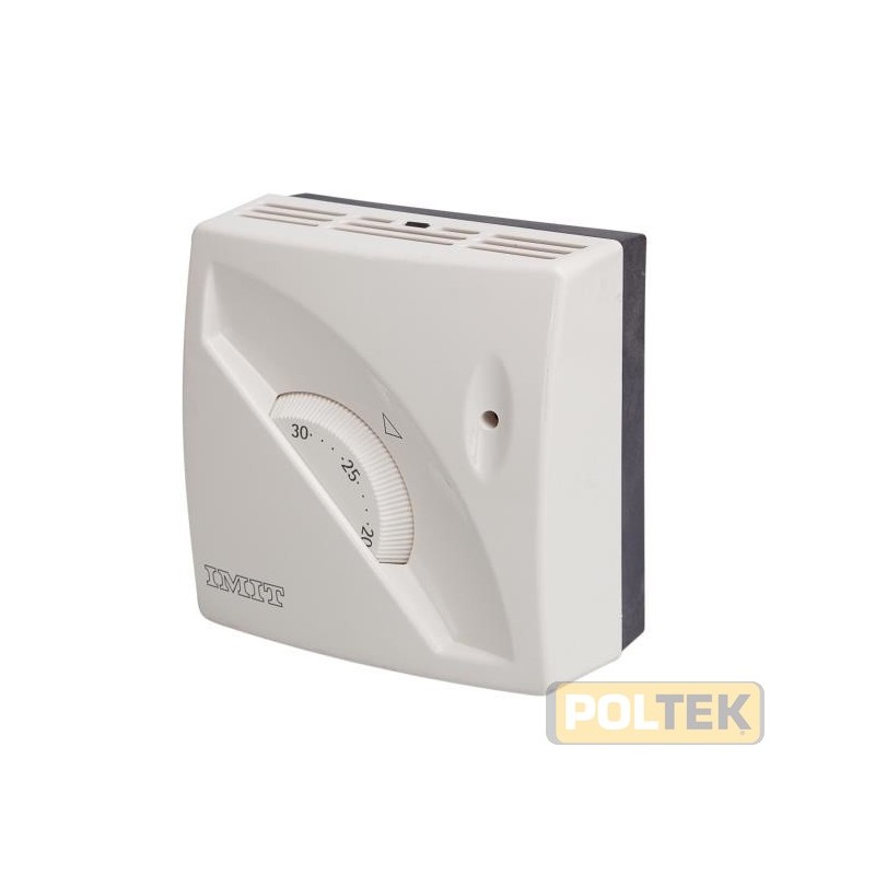 Termostato elettromeccanico 230 V~. Colore: bianco. Campo di regolazione: + 5° C / + 30° C. Portata sui contatti 10 (2,5) A 25