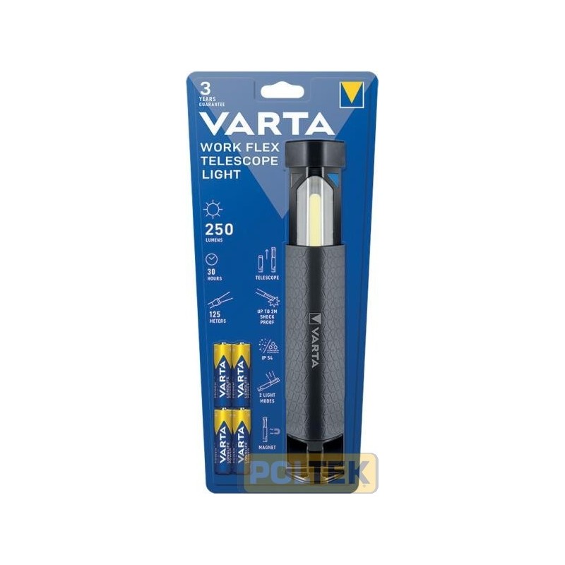 VARTA TORCIA LED WORK FLEX TELESCOPE LIGHT 4AA