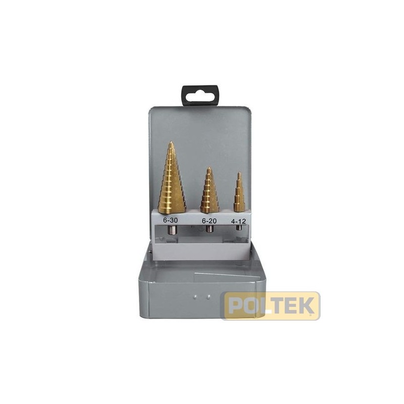 FRESA CONICA KRINO A GRADINI IN HSS 3 pezzi