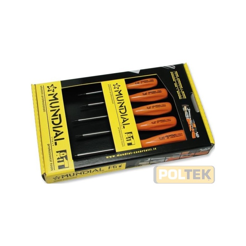 MUNDIAL CACCIAVITE SERIE TORX C/FORO pz.5