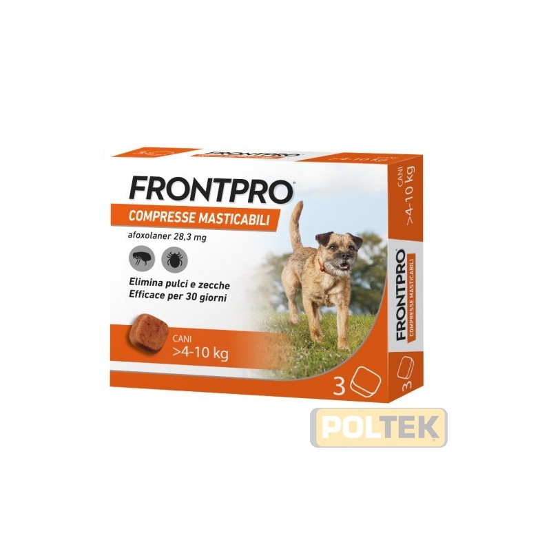 FRONTPRO COMPRESSE MASTICABILI CANI >4-10 kg 3 compresse