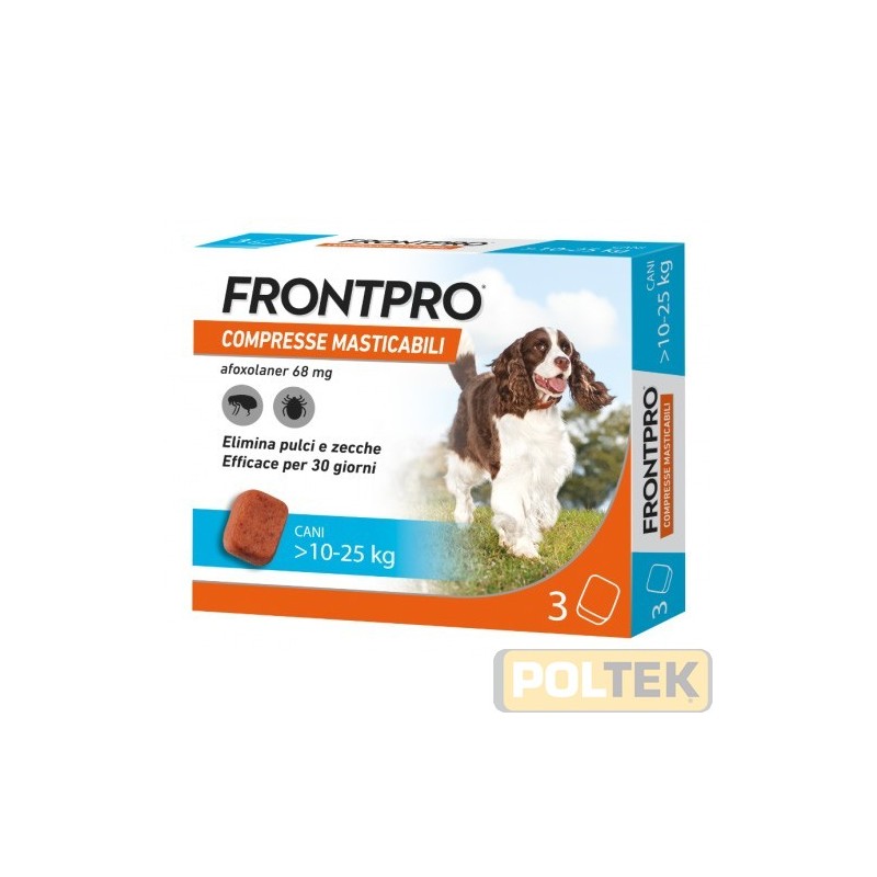 FRONTPRO COMPRESSE MASTICABILI CANI >10-25 kg 3 compresse