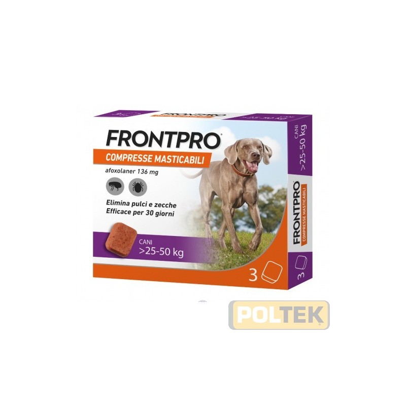 FRONTPRO COMPRESSE MASTICABILI CANI >25-50 kg 3 compresse