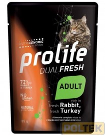 PROLIFE GATTO BUSTA 85g DUAL FRESH CONIGLIO E TACCHINO