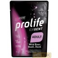 PROLIFE GATTO BUSTA 85g EXIGENT CINGHIALE,QUAGLIA, ANATRA, P