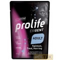 PROLIFE GATTO BUSTA 85g EXIGENT SALMONE,TROTA, ARINGA, PATAT