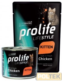 PROLIFE GATTO BUSTA 85g LIFE STYLE KITTEN POLLO