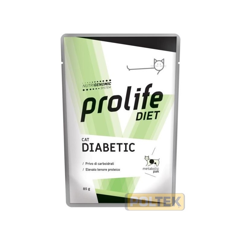 Alimento completo dietetico per il gatto adulto di tutte le taglie formulato per per il controllo dell’apporto di glucosio (di