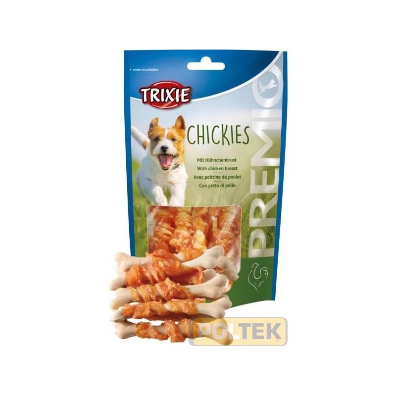 Composizione : petto di pollo (61 %), amido di patata, proteine della soia, minerali, glicerina | senza glutine | senza zuccheri