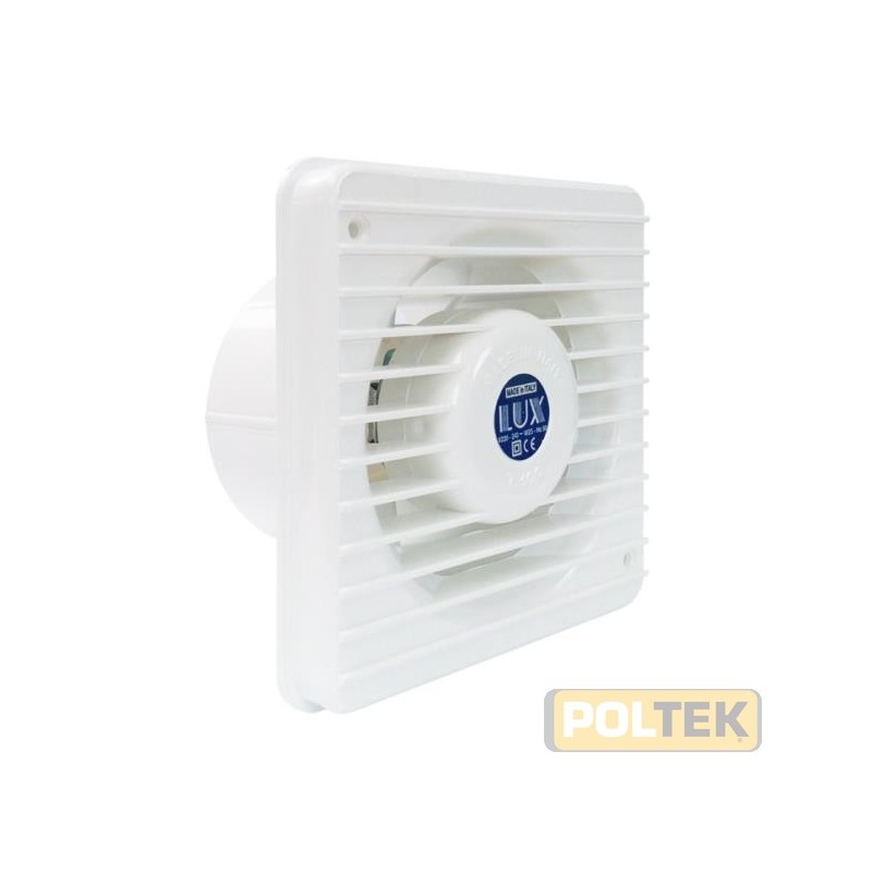 Aspiratore assiale 13 W 230 V~ per installazioni da parete o soffitto in fori ø 100 mm. Portata 85 m³ / h. Custodia in tecnopo