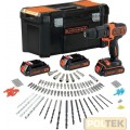 BLACK&DECKER TRAPANO PERCUSS. BDCHD181B3A-QW 18V 3 B. 120ac