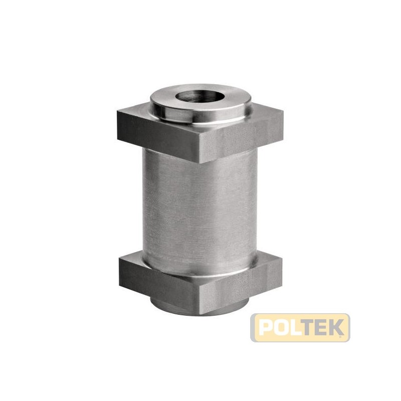 Perno forato a base quadrata per cardini a fascetta.