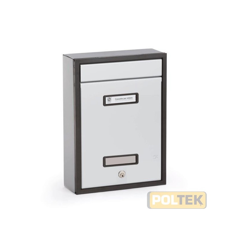 Cassette in alluminio componibili, piatte, per casellare postale. Singola faccia. Ritiro anteriore della posta.. Misure 230x320x