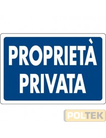 CARTELLO ALL. "PROPRIETA' PRIVATA" cm 30x20