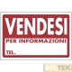 CARTELLO PLASTICA "VENDESI" cm 30x20 S/FORI